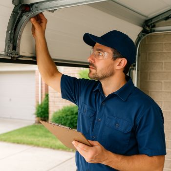 Professional garage door repair technician in Rochester